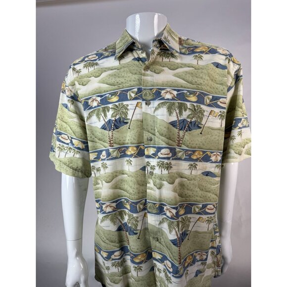 Pierre Cardin Vintage Hawaiian Golf Shirt M Cotton - Picture 6 of 16